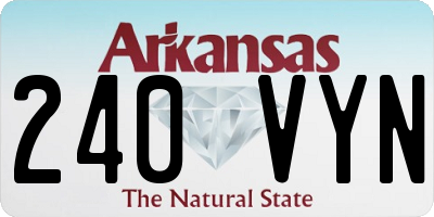 AR license plate 240VYN