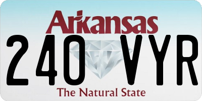 AR license plate 240VYR