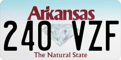 AR license plate 240VZF