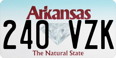 AR license plate 240VZK