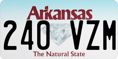 AR license plate 240VZM