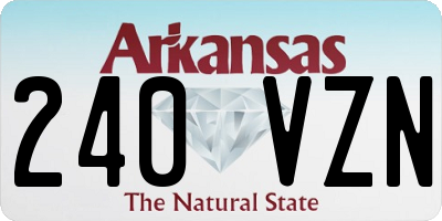 AR license plate 240VZN