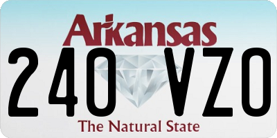 AR license plate 240VZO