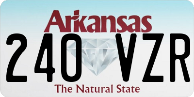 AR license plate 240VZR