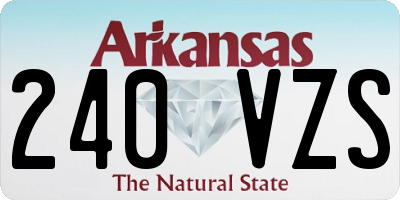AR license plate 240VZS