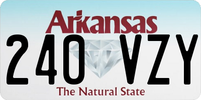 AR license plate 240VZY