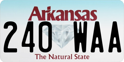 AR license plate 240WAA