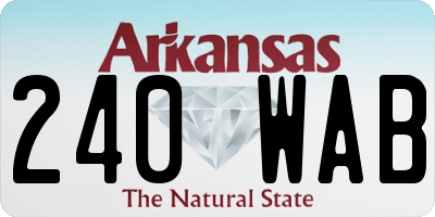 AR license plate 240WAB