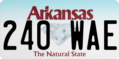 AR license plate 240WAE