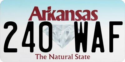 AR license plate 240WAF