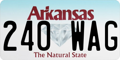 AR license plate 240WAG