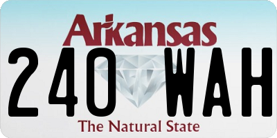 AR license plate 240WAH