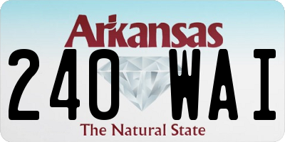 AR license plate 240WAI