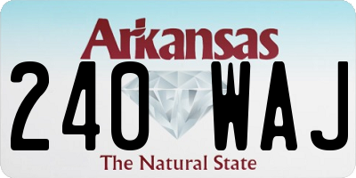 AR license plate 240WAJ