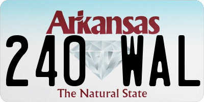 AR license plate 240WAL