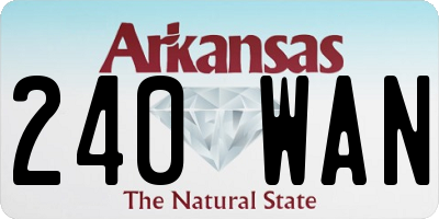 AR license plate 240WAN