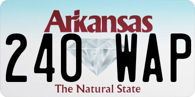 AR license plate 240WAP