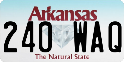 AR license plate 240WAQ