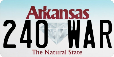AR license plate 240WAR