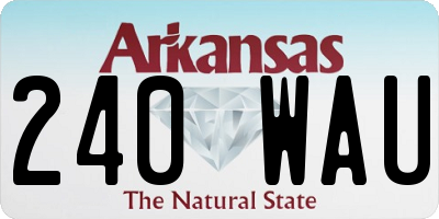 AR license plate 240WAU