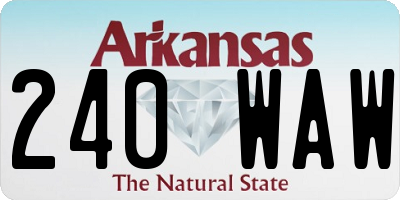 AR license plate 240WAW