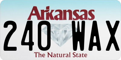 AR license plate 240WAX