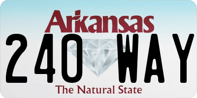 AR license plate 240WAY