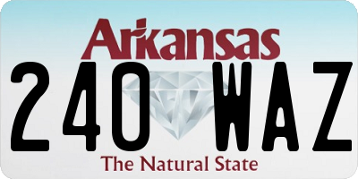 AR license plate 240WAZ