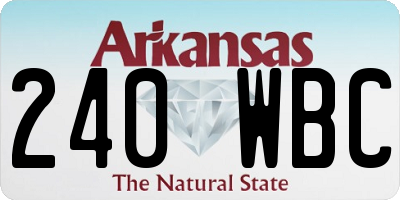 AR license plate 240WBC