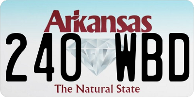 AR license plate 240WBD