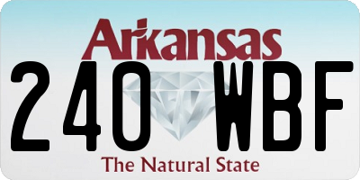 AR license plate 240WBF