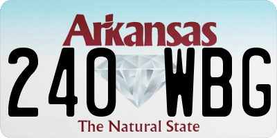 AR license plate 240WBG