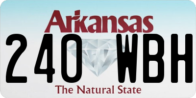 AR license plate 240WBH