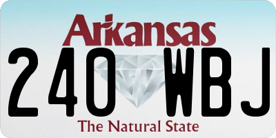 AR license plate 240WBJ
