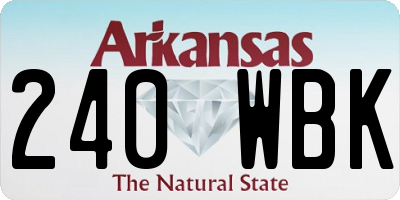 AR license plate 240WBK