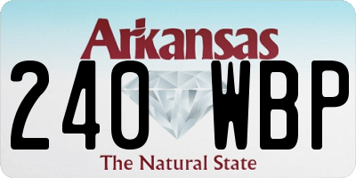 AR license plate 240WBP