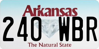 AR license plate 240WBR