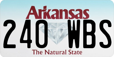 AR license plate 240WBS