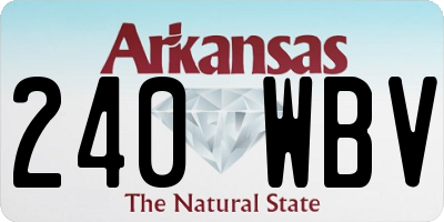 AR license plate 240WBV