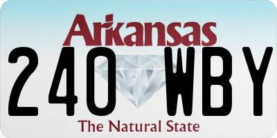 AR license plate 240WBY