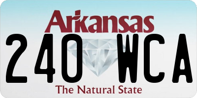 AR license plate 240WCA