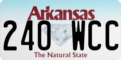 AR license plate 240WCC