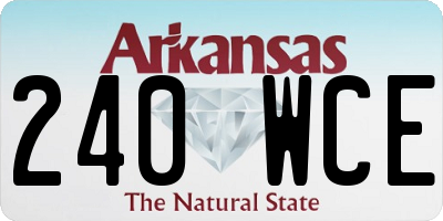 AR license plate 240WCE