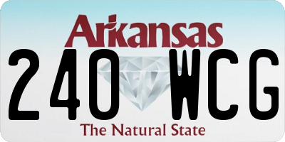 AR license plate 240WCG