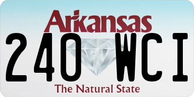 AR license plate 240WCI