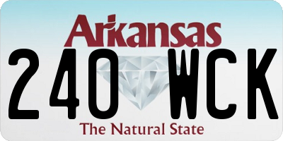 AR license plate 240WCK