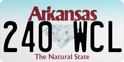 AR license plate 240WCL