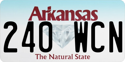 AR license plate 240WCN