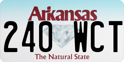 AR license plate 240WCT