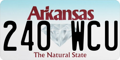AR license plate 240WCU
